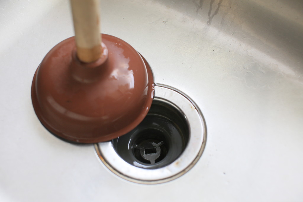 plunge sink drain kitchen
