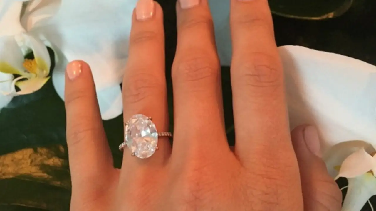Julianne Hough's 7 Carat Oval Diamond Ring