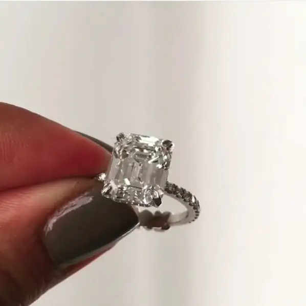 Rebecca Moradfar’s Emerald Cut Diamond Ring