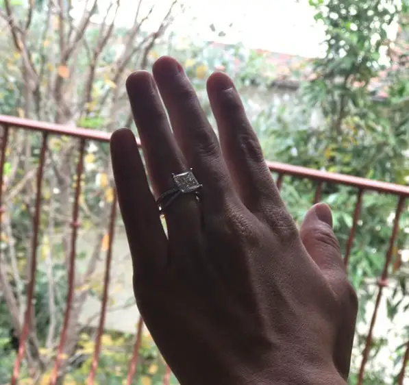 Sydney Esiason's Emerald Cut Diamond Ring